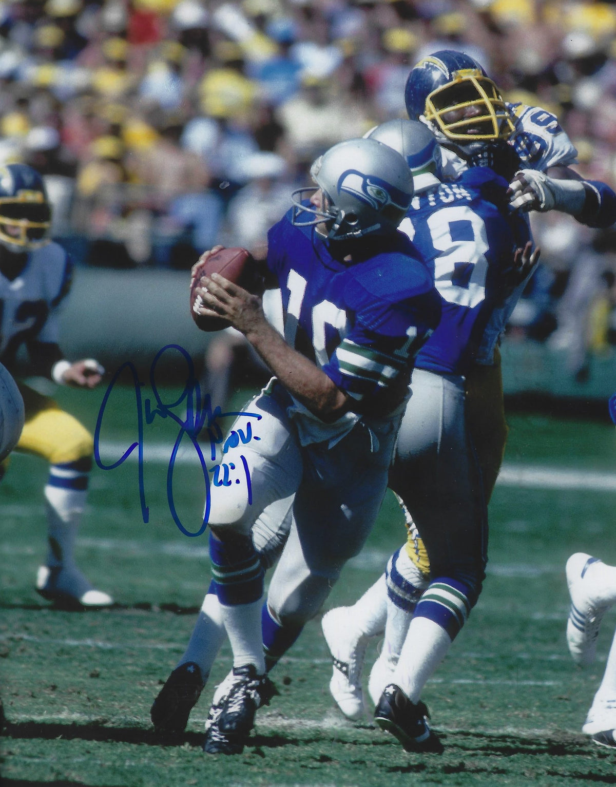 Autographed JIM ZORN 8X10 Seattle Seahawks photo