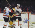 Autographed BOBBY CLARKE & ANDRE DUPONT 8X10 Philadelphia Flyers Photo