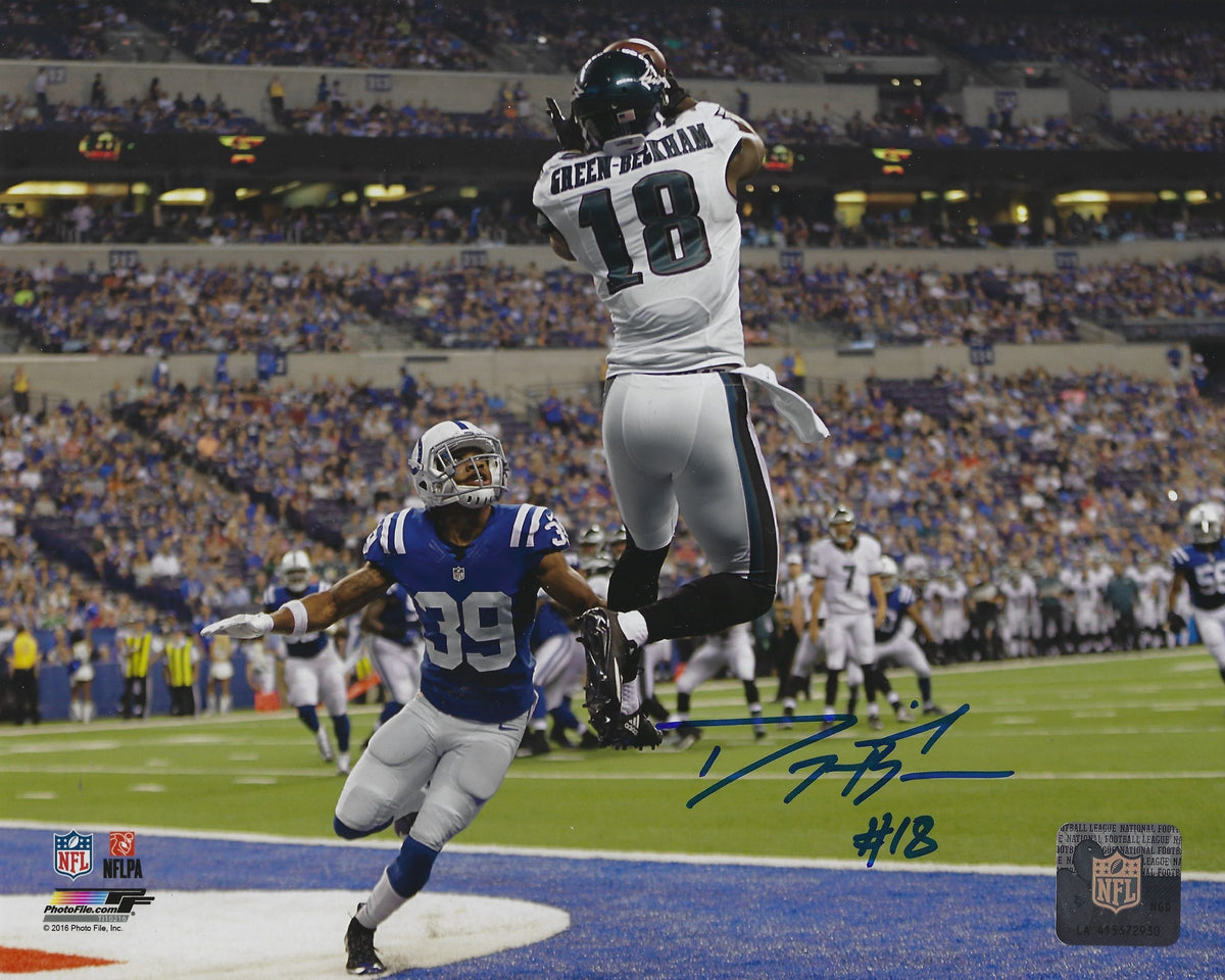 Autographed DORIAL GREEN-BECKHAM 8X10 Philadelphia Eagles Photo