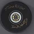 AUTOGRAPHED DON MCKENNY BOSTON BRUINS Hockey Puck