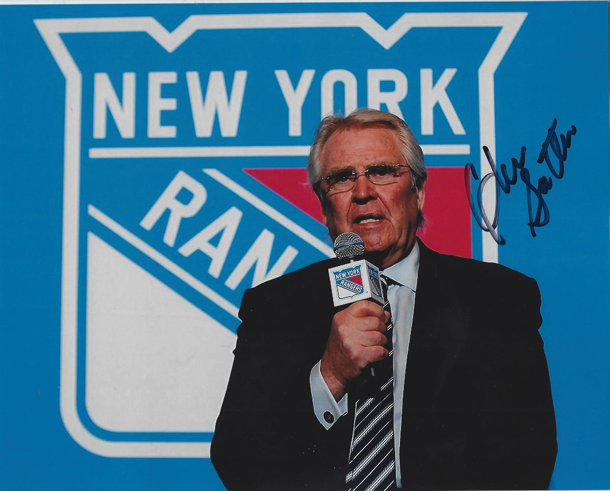 Autographed GLEN SATHER New York Rangers 8x10 photo