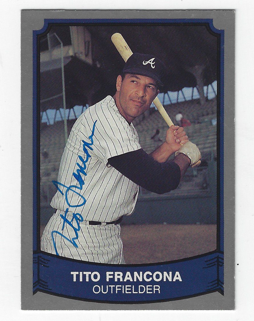 Autographed TITO FRANCONA 1989 Pacific Legends Card #133