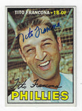 Autographed TITO FRANCONA 1967 Topps Card