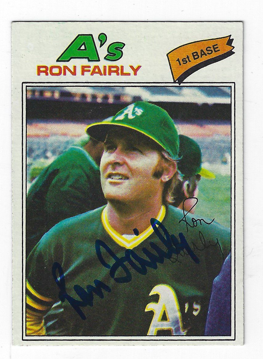 Autographed RON FAIRLY 1977 Topps Card