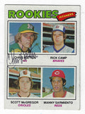 Autographed CHRIS BATTON 1977 Topps Card