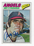 Autographed ANDY ETCHEBARREN 1977 Topps Card
