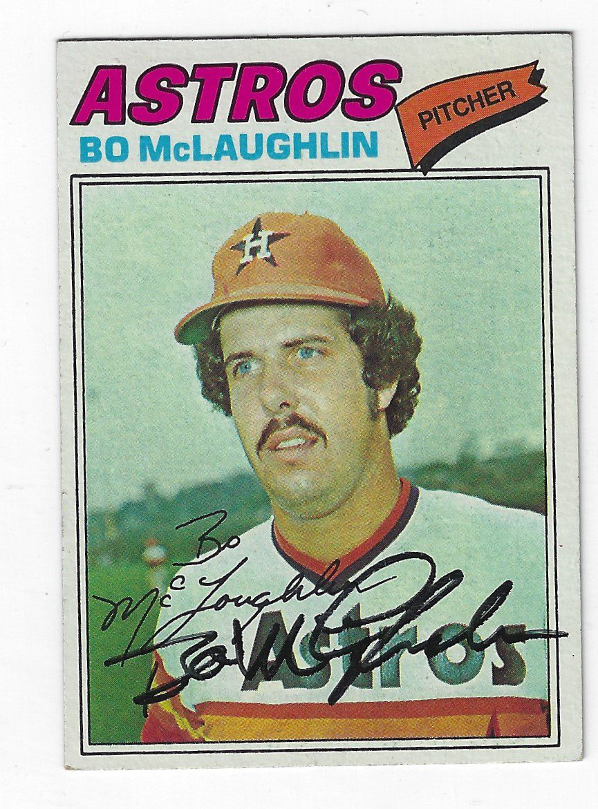 Autographed BO MCLAUGHLIN 1977 Topps Card