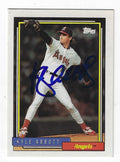 Autographed KYLE ABBOTT 1992 Topps Card