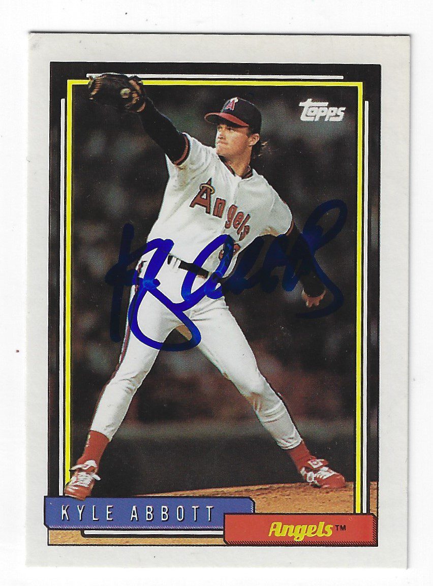 Autographed KYLE ABBOTT 1992 Topps Card