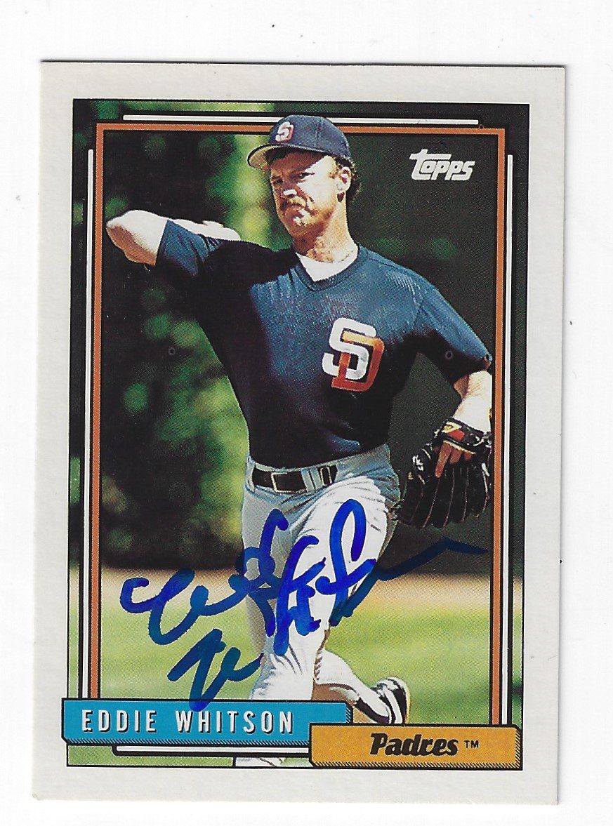 Autographed ED WHITSON 1992 Topps Card