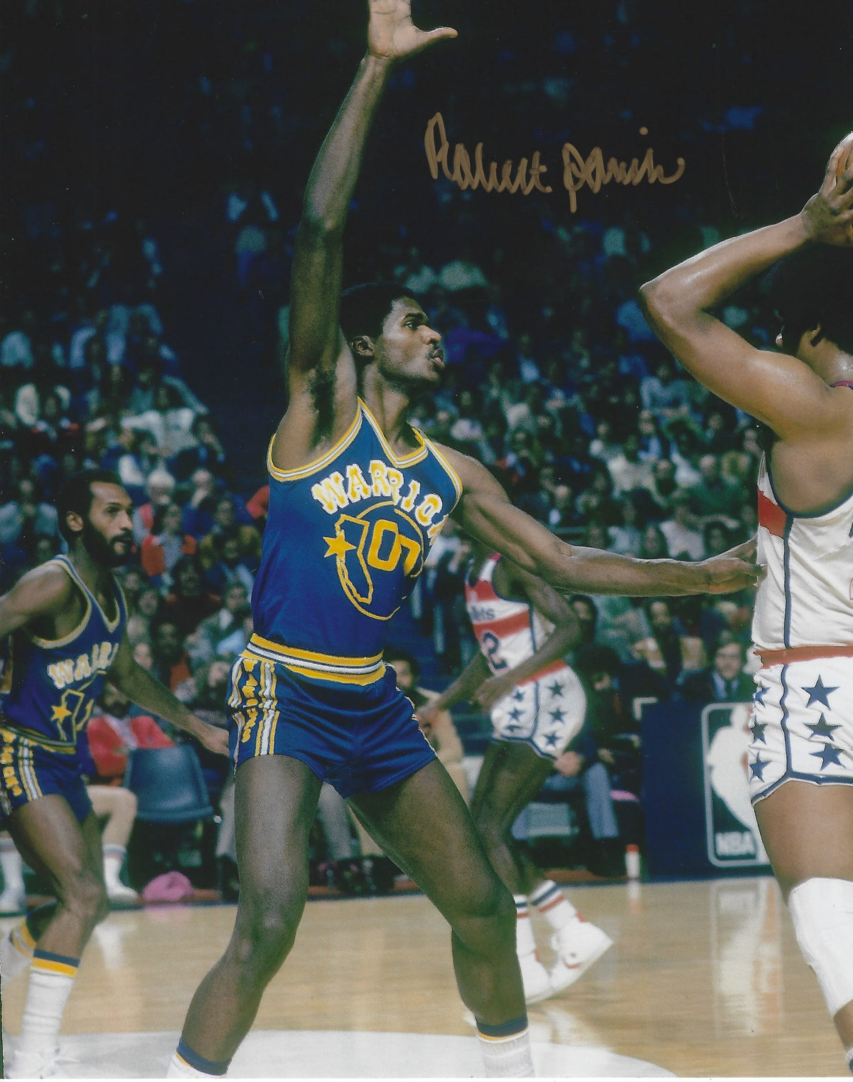 Autographed ROBERT PARISH 8X10 Golden State Warriors photo