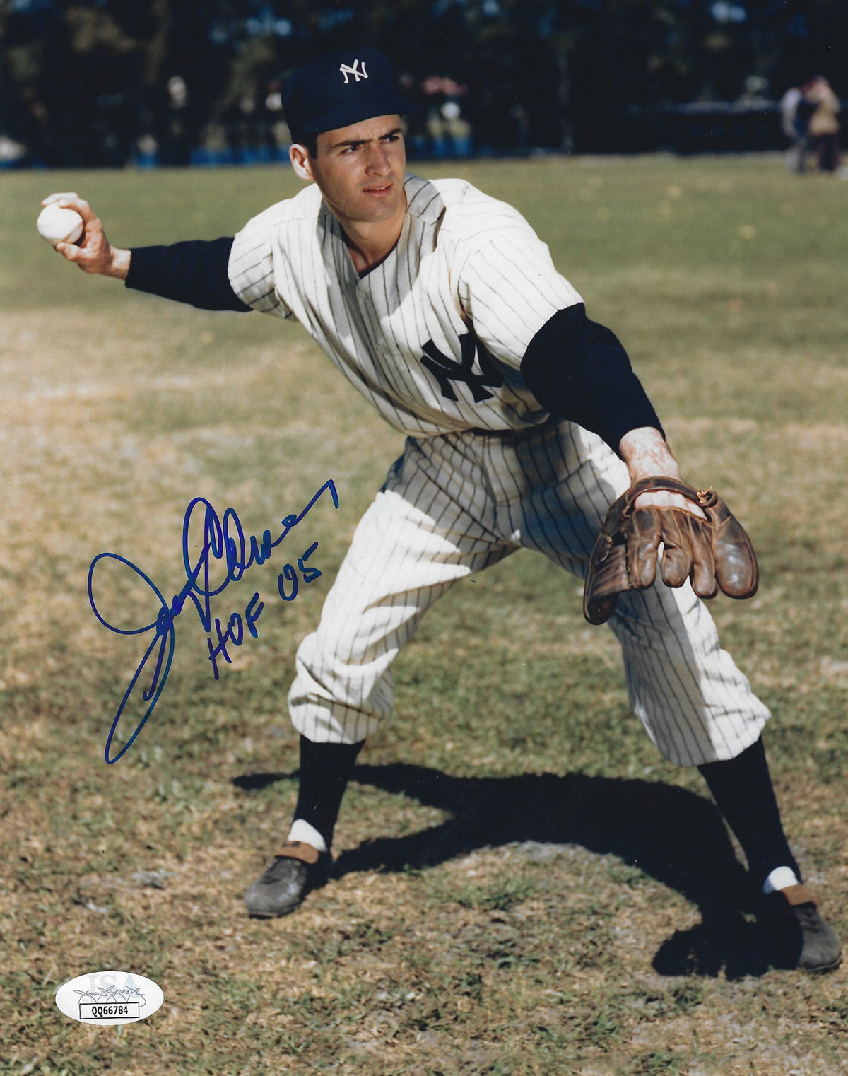 Autographed HOF'R JERRY COLEMAN 8x10 New York Yankees photo JSA