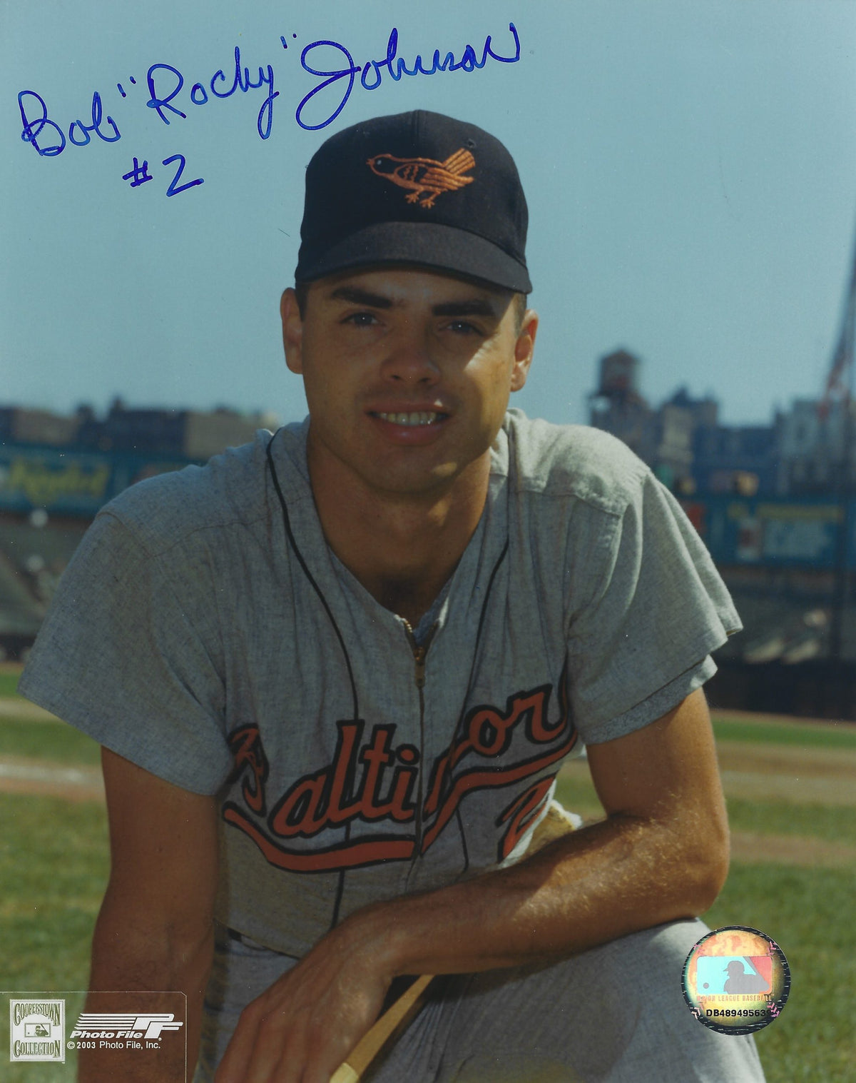 AUTOGRAPHED BOB JOHNSON 8x10 Baltimore Orioles Photo
