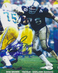 Autographed BOB BROWN 8x10 Oakland Raiders photo JSA