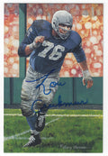 Autographed Lou Creekmur Goal Line Art Card