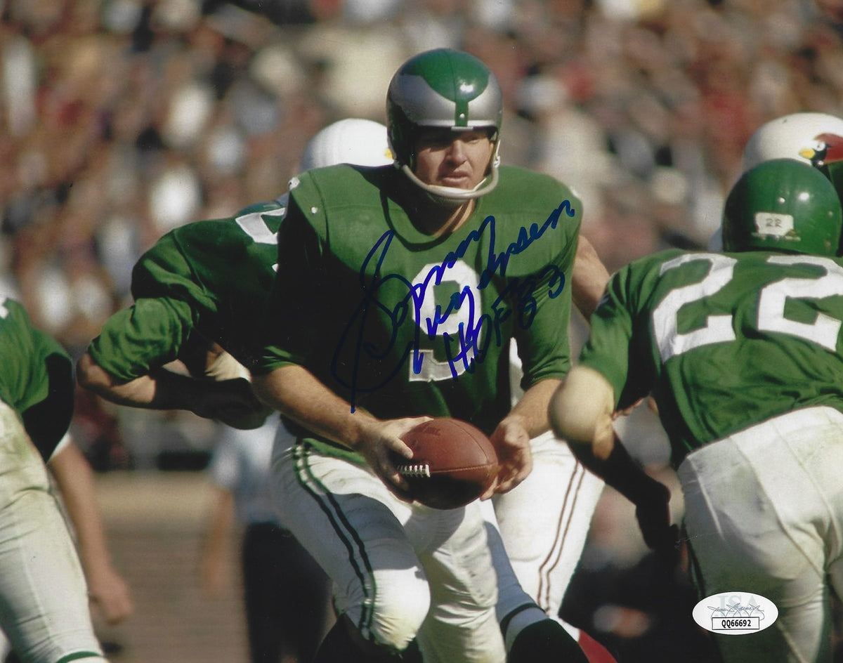 Autographed SONNY JURGENSEN 8X10 Philadelphia Eagles Photo JSA