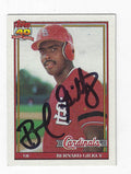 Autographed BERNARD GILKEY 1991 Topps Card