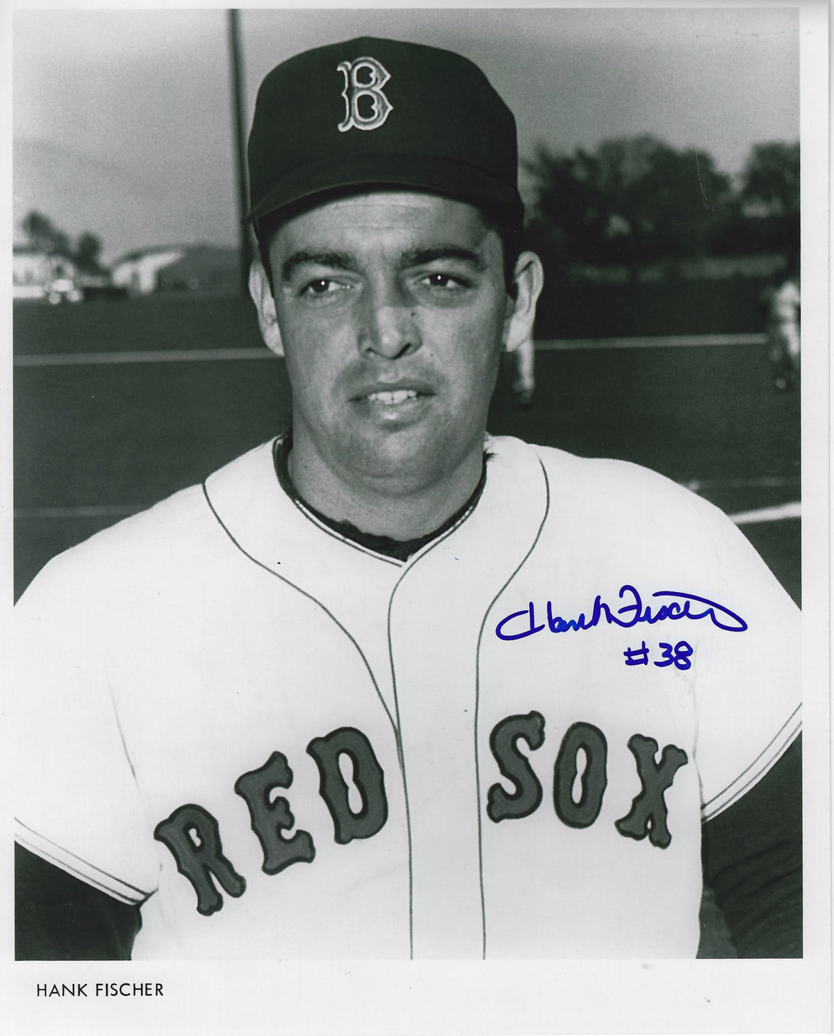 AUTOGRAPHED HANK FISCHER 8X10 Boston Red Sox photo
