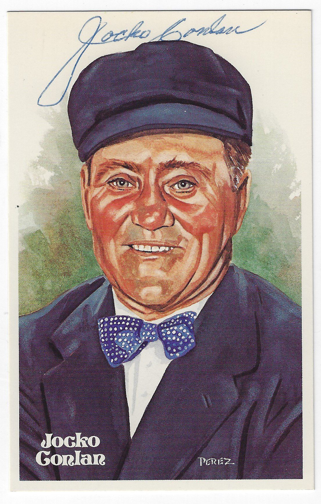 Autographed JOCKO CONLAN Perez-Steele Post Card