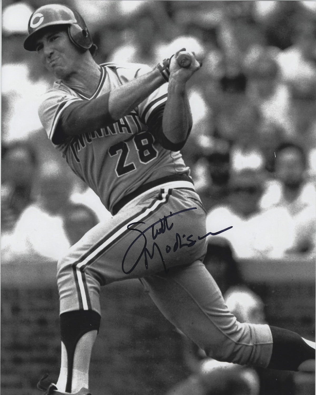 AUTOGRAPHED SCOTT MADISON 8x10 Cincinnati Reds Photo