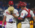 AUTOGRAPHED J.D. HAMMER &amp; ANDREW KNAPP 8X10 Philadelphia Phillies Photo