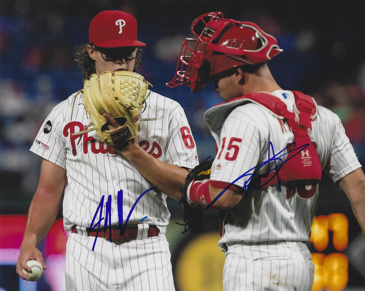 AUTOGRAPHED J.D. HAMMER &amp; ANDREW KNAPP 8X10 Philadelphia Phillies Photo