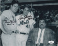 Autographed HOF ROBIN ROBERTS Phillies and TOM SEAVER METS 8x10 Photo JSA