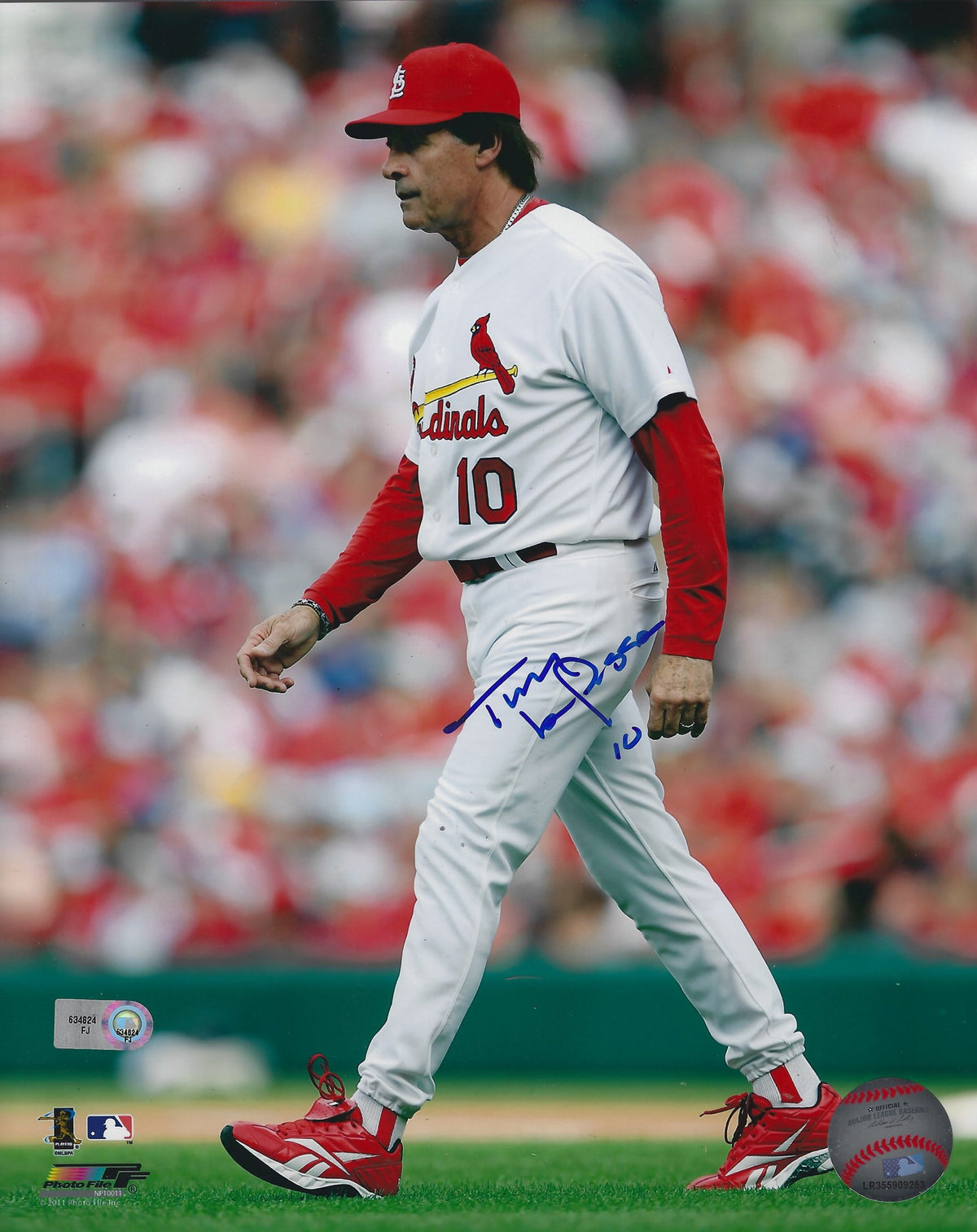 AUTOGRAPHED TONY LARUSSA 8x10 St. Louis Cardinals photo MLB