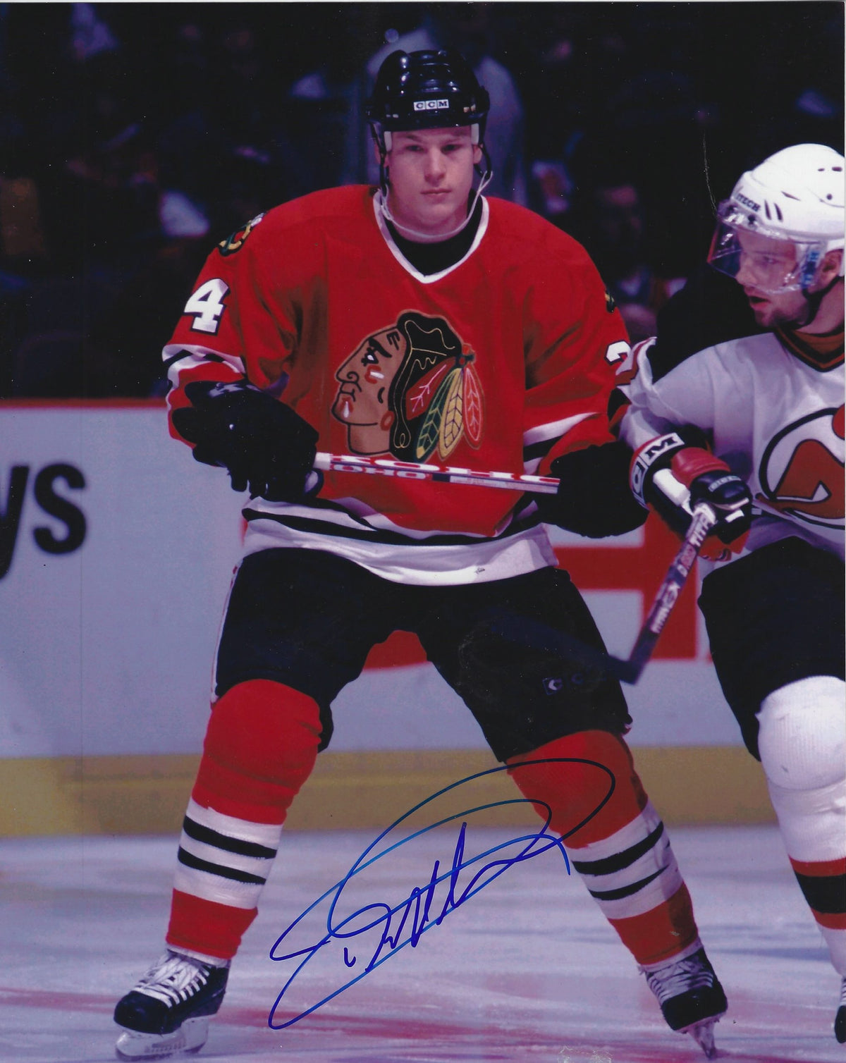 Autographed DEAN MCAMMOND 8x10 Chicago Blackhawks Photo