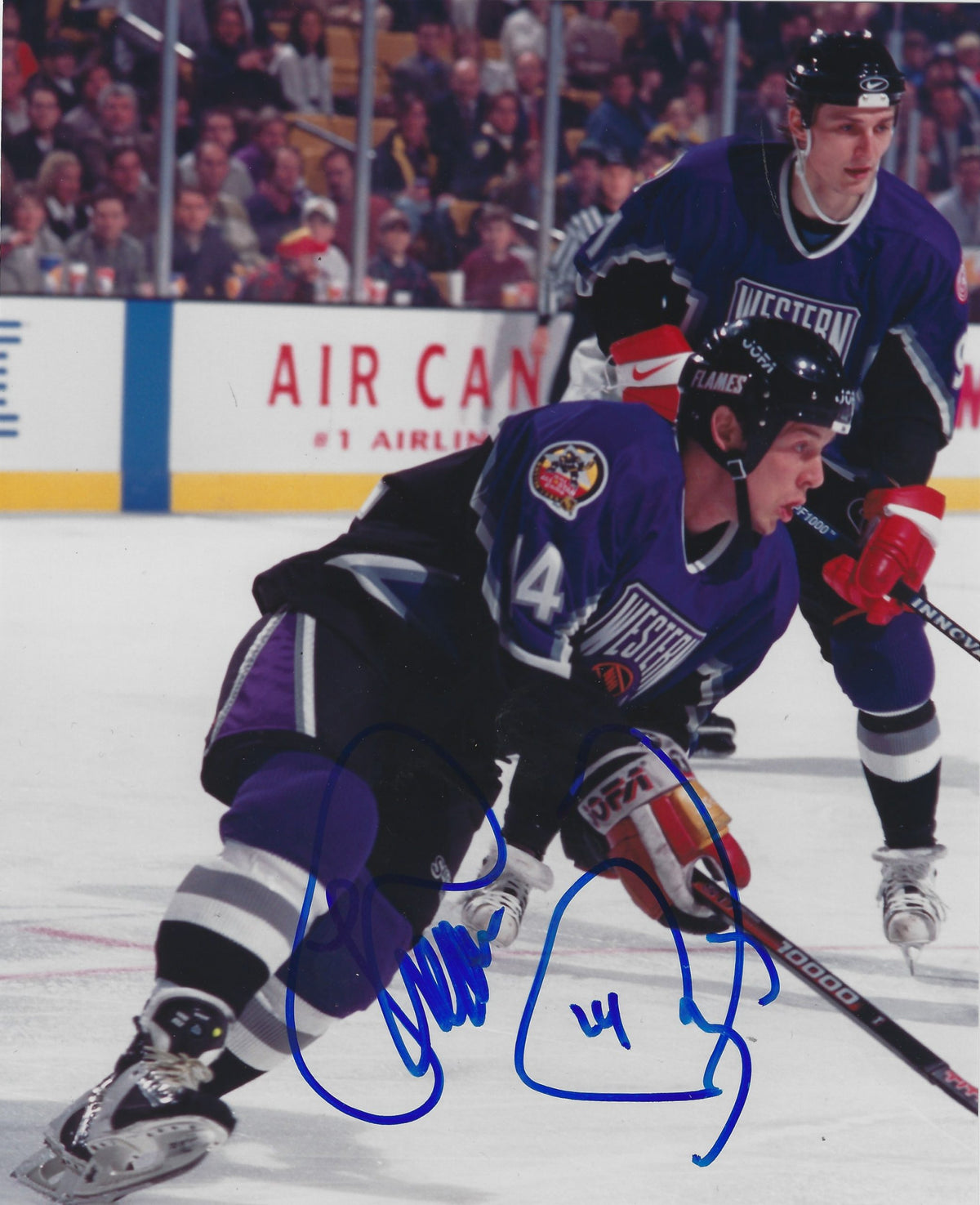 Autographed THEO FLEURY 8x10 Calgary Flames Photo