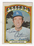 Autographed CLAUDE OSTEEN 1972 Topps Card