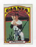 Autographed KEN HENDERSON 1972 Topps Card