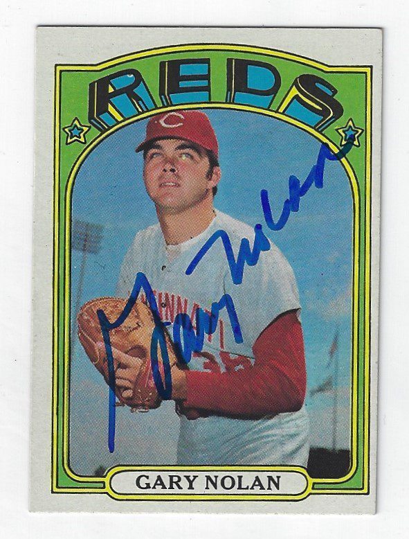 Autographed GARY NOLAN 1972 Topps Card