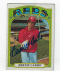 Autographed BERNIE CARBO 1972 Topps Card