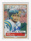 Autographed Dan Fouts San Diego Chargers 1983 Topps Card