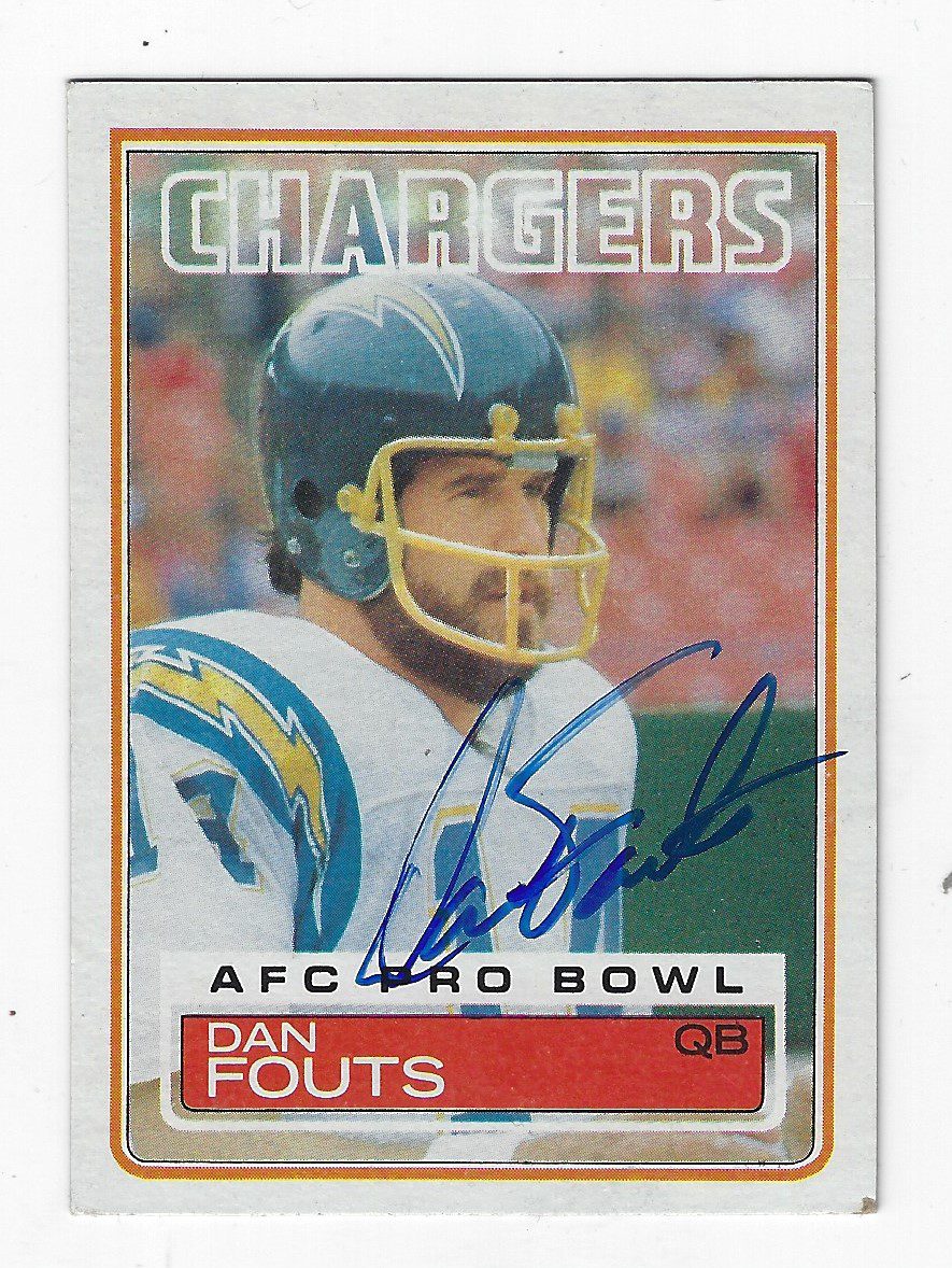 Autographed Dan Fouts San Diego Chargers 1983 Topps Card