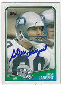 Autographed STEVE LARGENT Seattle Seahawks 1988 Topps Card