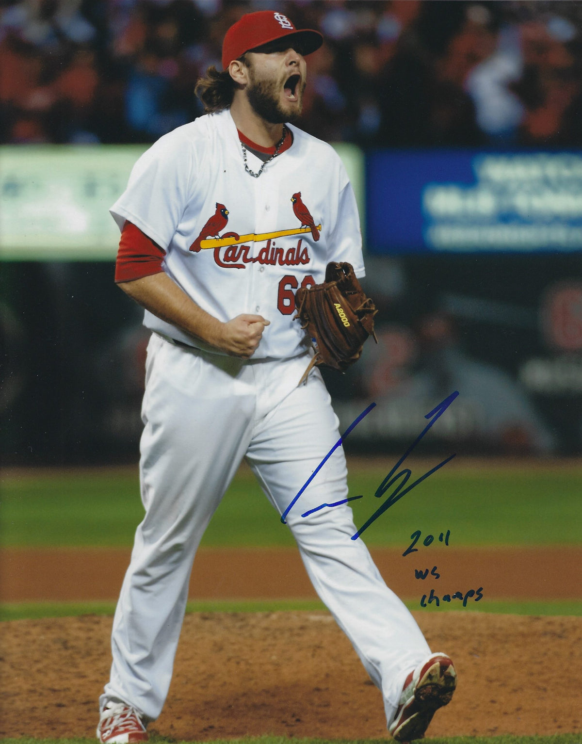 AUTOGRAPHED LANCE LYNN 8X10 St. Louis Cardinals photo