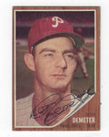 Autographed DON DEMETER 1962 Topps Card