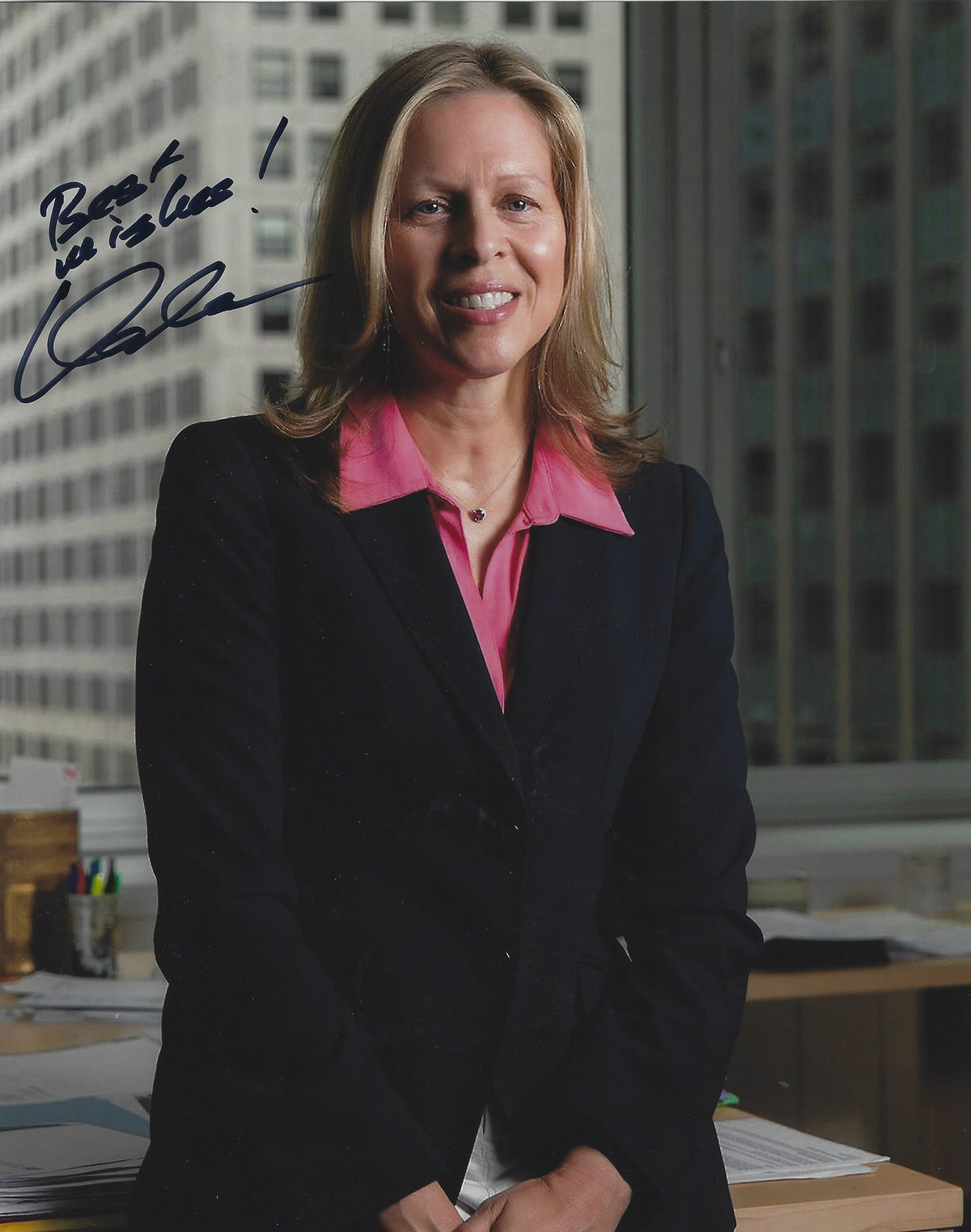 Autographed VAL ACKERMAN 8X10 Basketball Hall of Fame photo