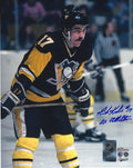 Autographed RICK KEHOE "2x All Star" 8X10 Pittsburgh Penguins Photo