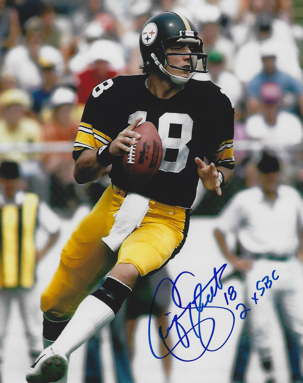 Autographed CLIFF STOUDT "2x SBC" 8x10 Pittsburgh Steelers Photo