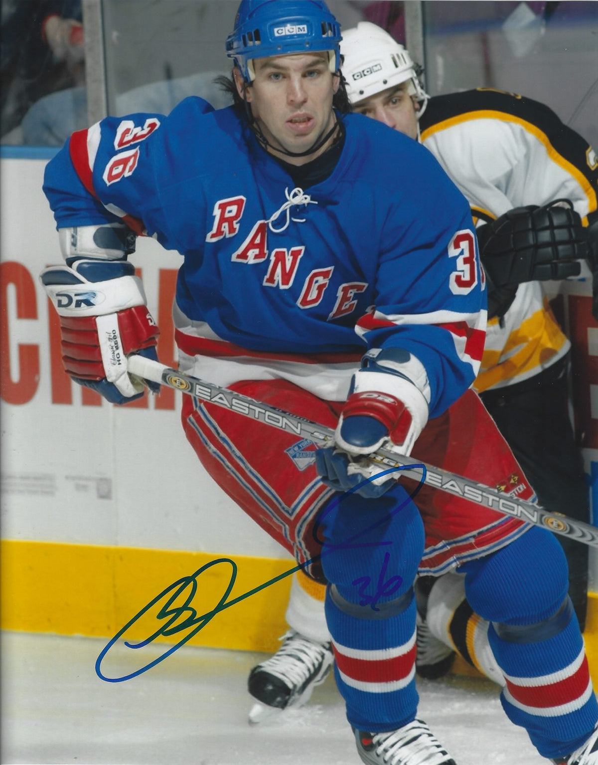 Autographed  MATTHEW BARNABY 8X10 New York Rangers Photo