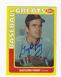 Autographed GAYLORD PERRY 1991 Swell Baseball Great Card