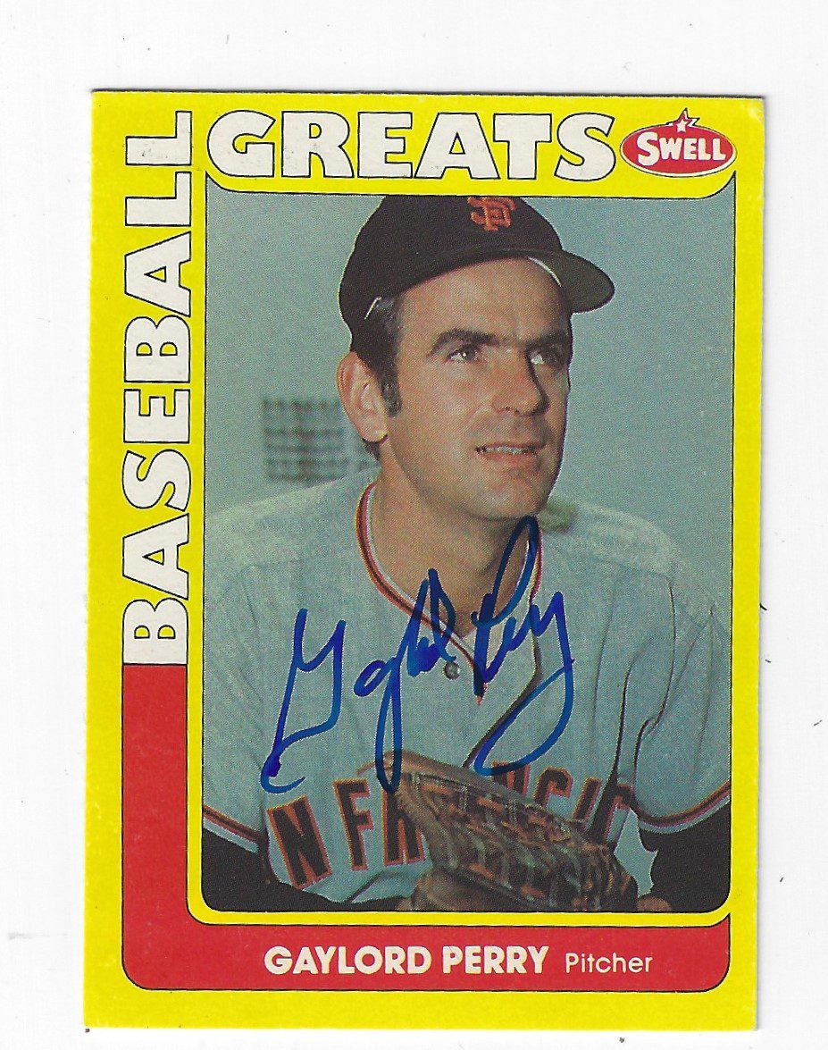 Autographed GAYLORD PERRY 1991 Swell Baseball Great Card