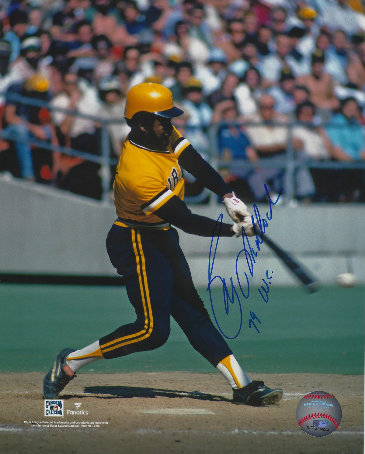 Autographed BILL MADLOCK "79 WSC" 8X10 Pittsburgh Pirates Photo