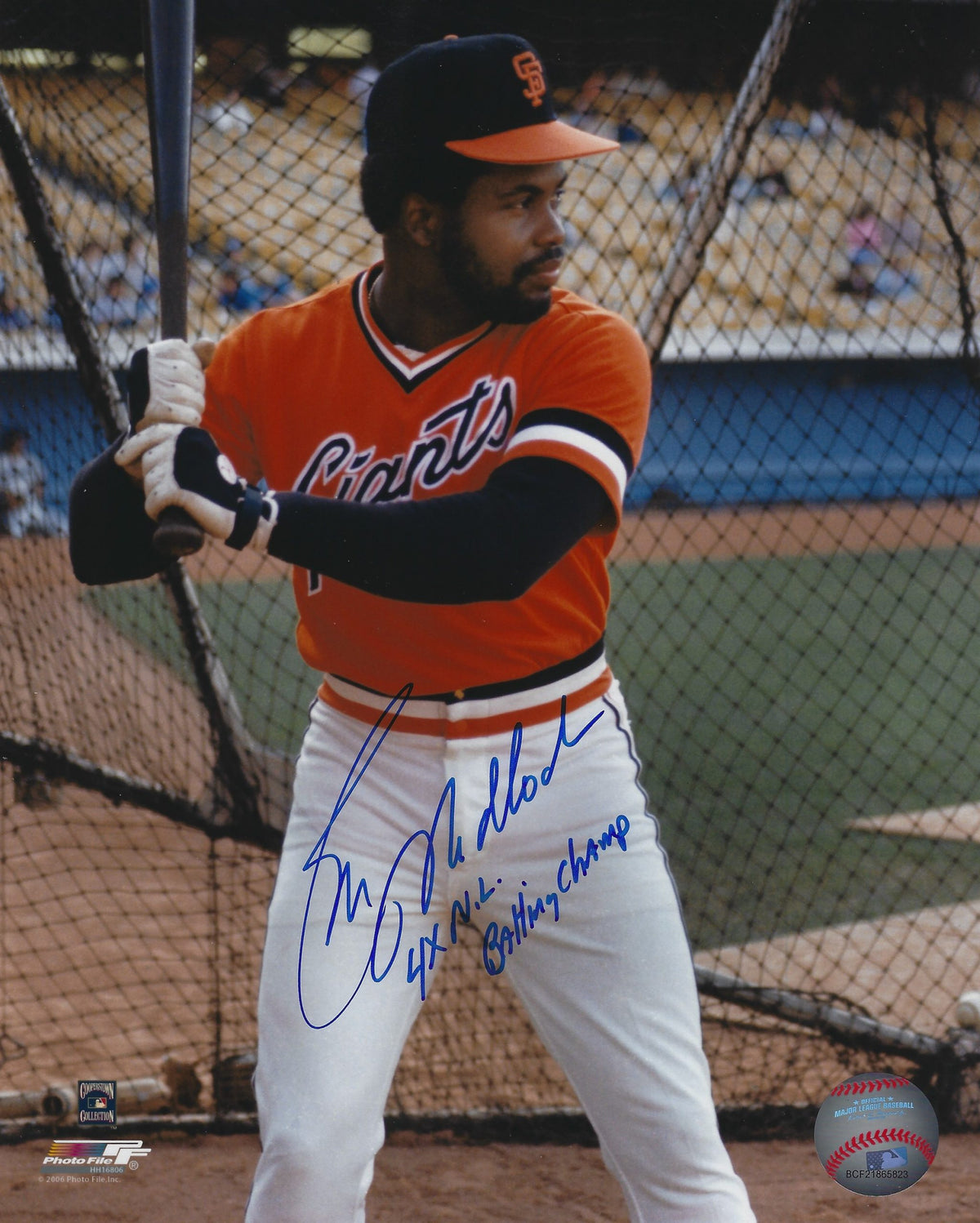 AUTOGRAPHED BILL MADLOCK 8x10 San Francisco Giants Photo