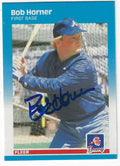 Autographed BOB HORNER Atlanta Braves 1987 Fleer Card