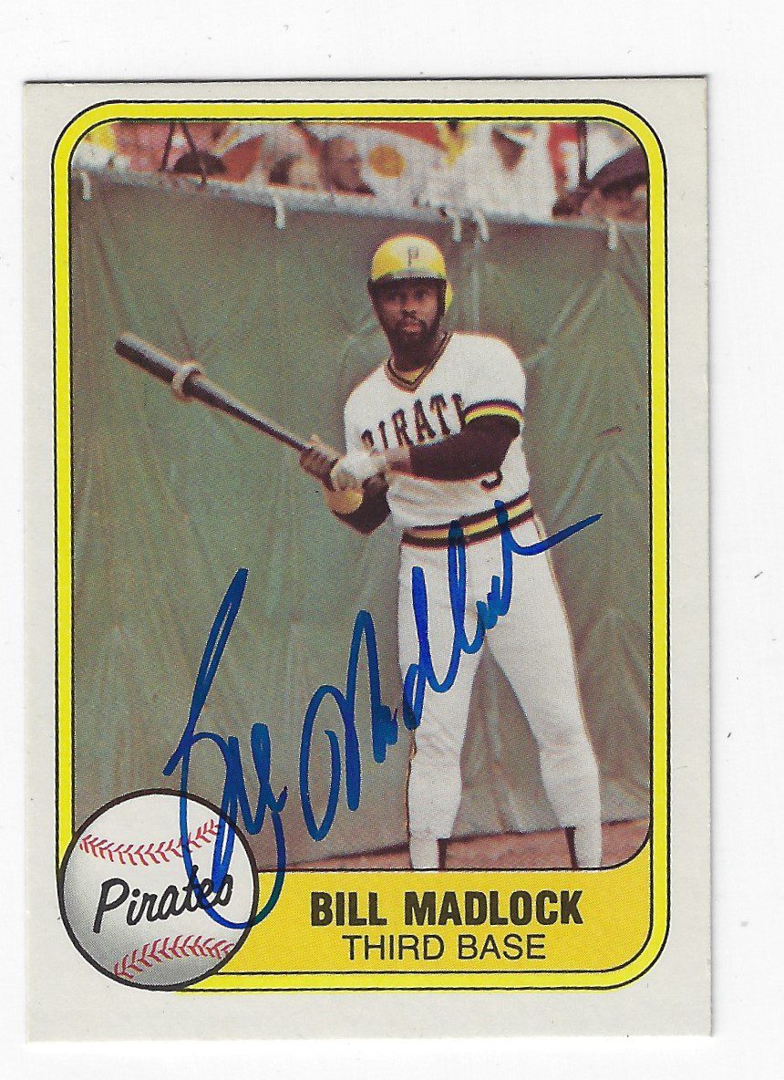 Autographed BILL MADLOCK 1981 Fleer Card