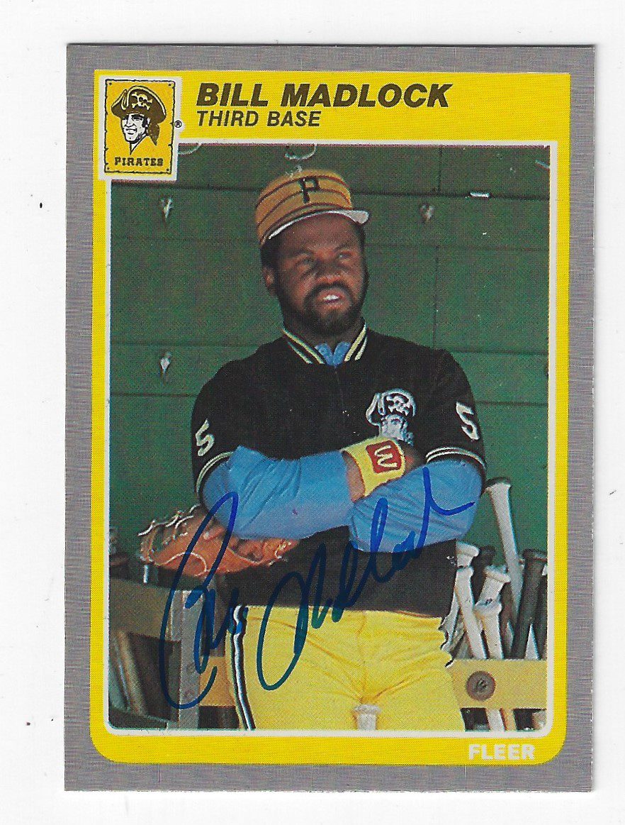 Autographed BILL MADLOCK 1985 FLEER Card